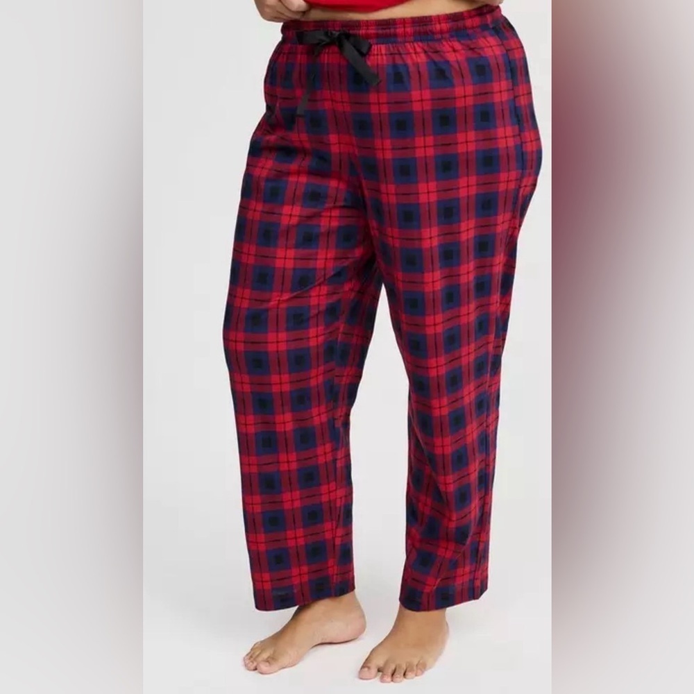 Torrid Pajama Bottoms Red & Blue Vintage Plaid, Soft, Stretchy Waist NWT 3X - Picture 2 of 10